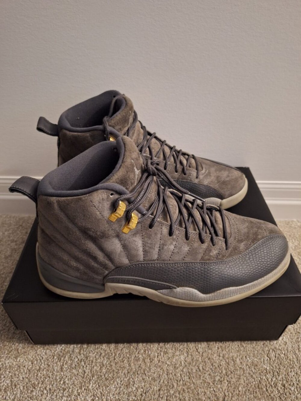 Air Jordan 12 Retro Dark Grey 130690 005 Dark Grey/Wolf Grey Size 10 No box